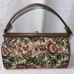 Women's Vintage Dover Floral Tapestry Shoulder Bag in Brown and Beige, One Size